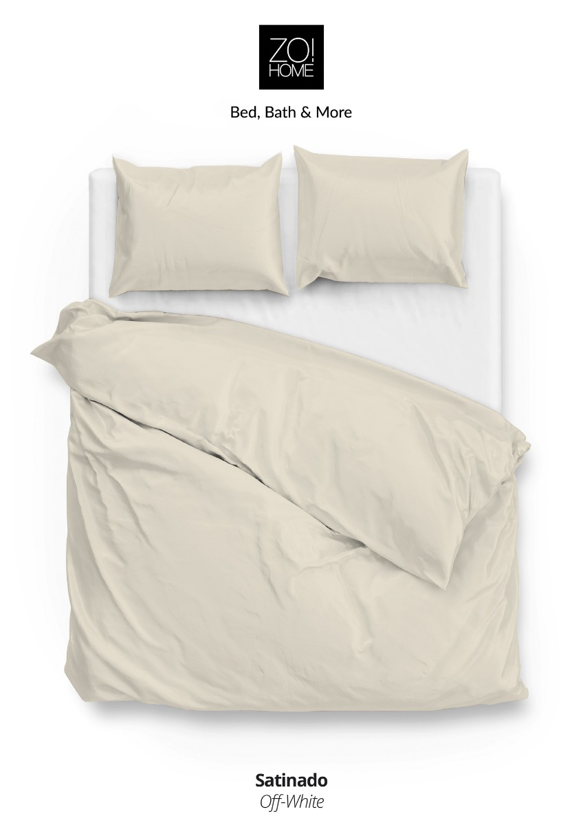 Zo!Home Satinado Dekbedovertrek Off-White | Swiss Sense product afbeelding