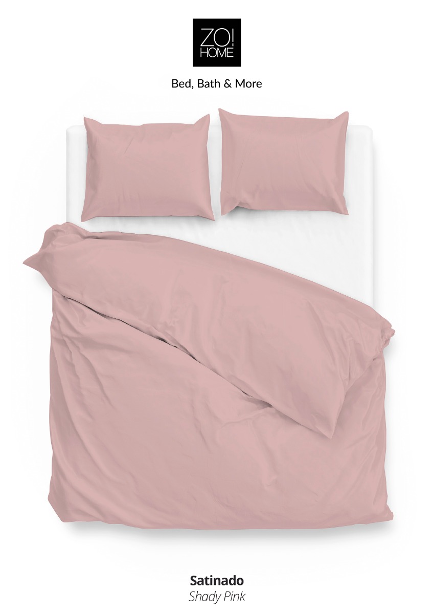 Zo!Home Satinado Dekbedovertrek Shady Pink | Swiss Sense product afbeelding