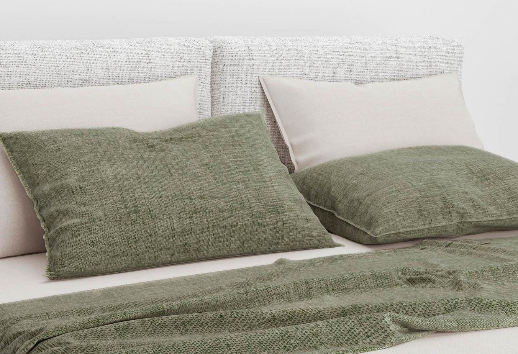 Zo!Home Lino Kussensloop Army Green | Swiss Sense product afbeelding