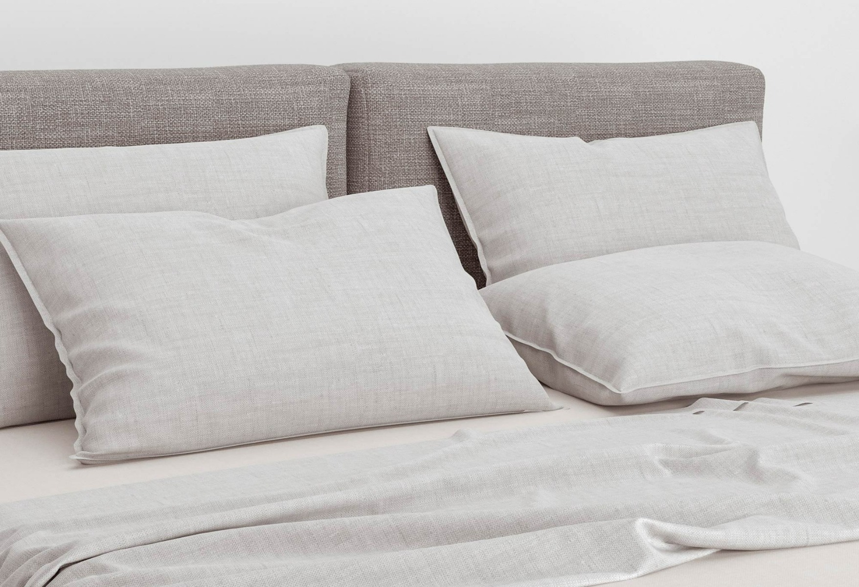 Zo!Home Lino Kussensloop Dove Grey | Swiss Sense product afbeelding