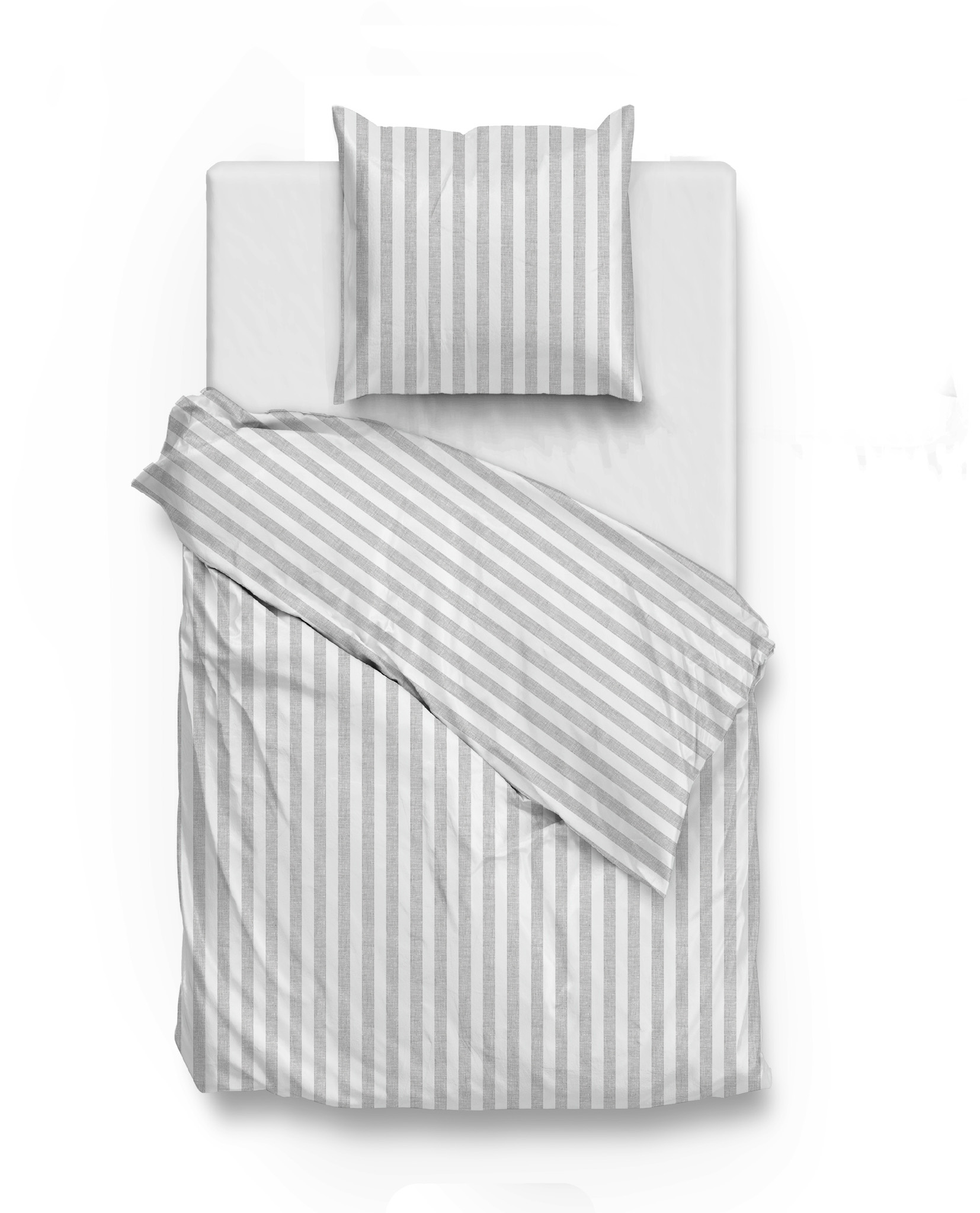 Zo!Home Banda di Lino Dekbedovertrek - Tweepersoons - 200x200/220 cm - Dove Grey