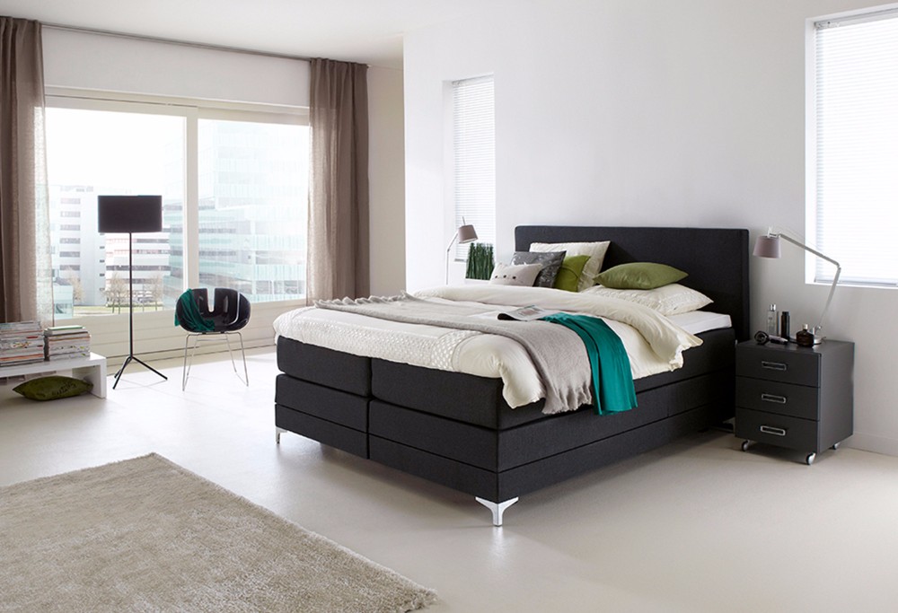 Zwarte boxspring home 425-S
