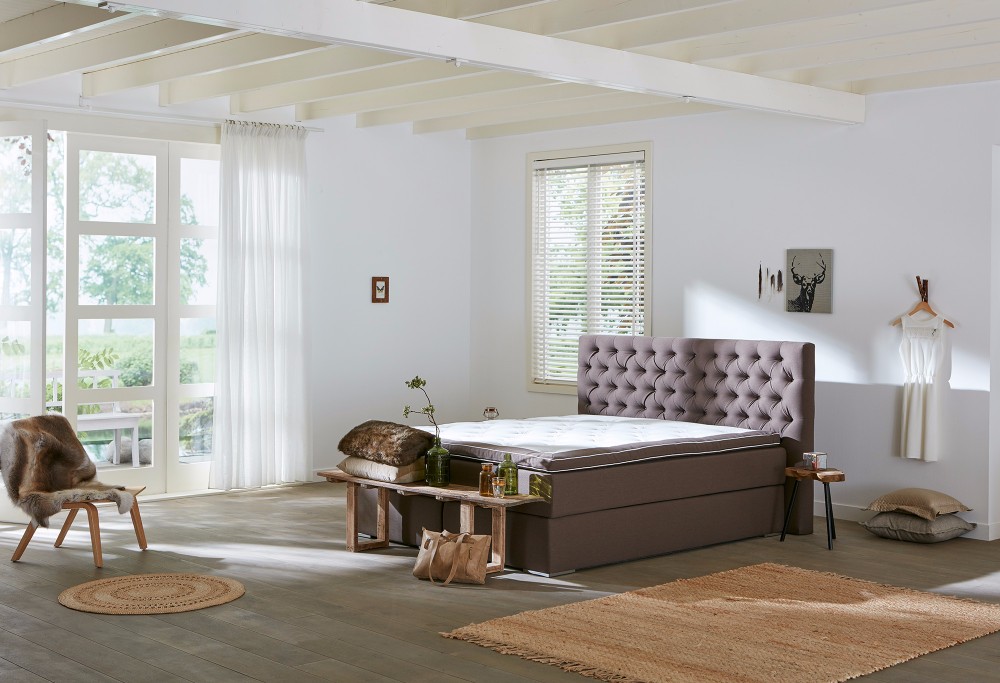 Bruine boxspring Capella Estelitto
