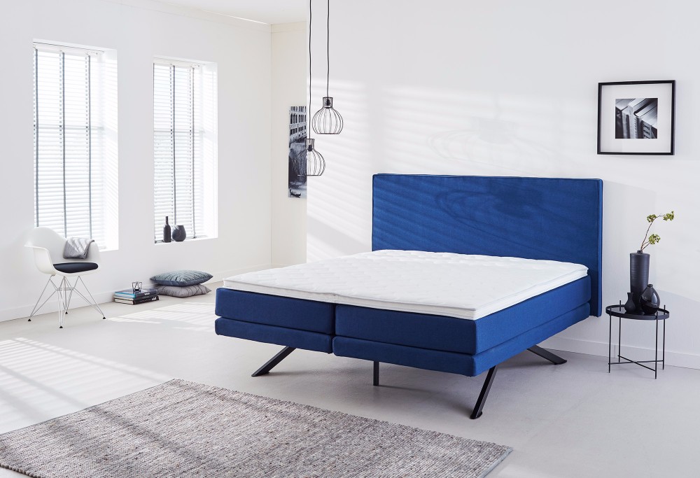 Blauwe boxspring Savelli Navy