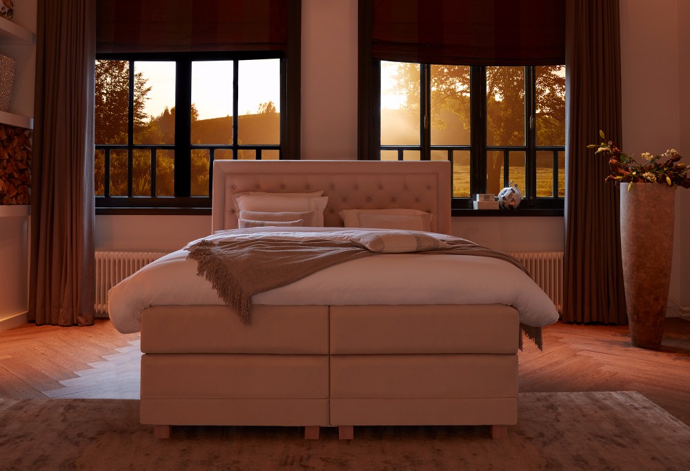 Beige boxspring Diks Cellini