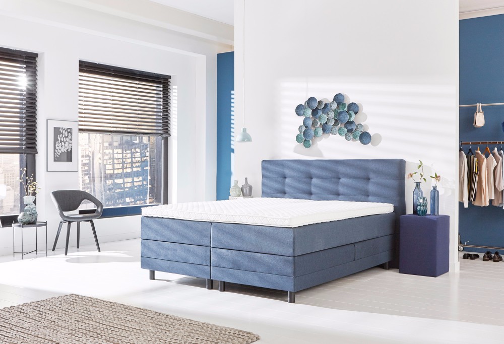 blauwe boxspring Night Florence