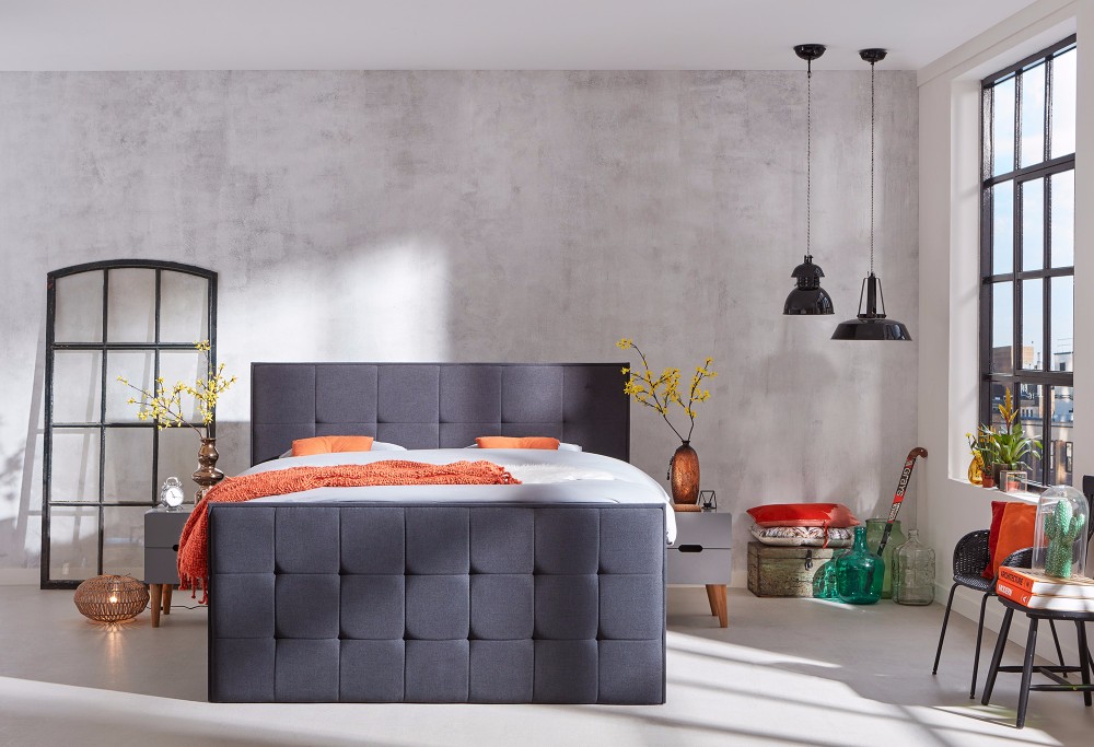 Grijze Boxspring Home 500