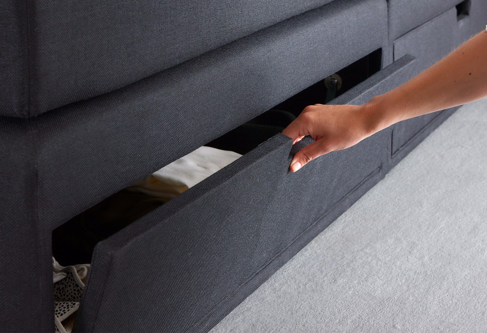 Zwarte Boxspring Home Storage