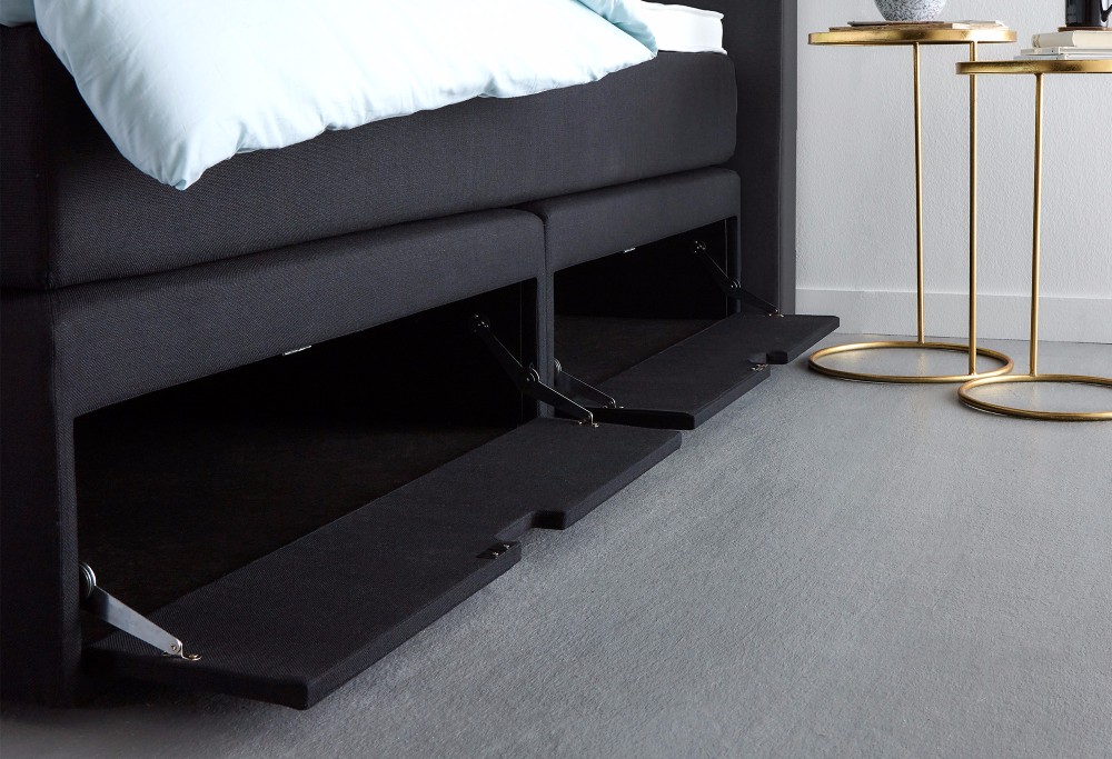 Zwarte Boxspring Home Storage