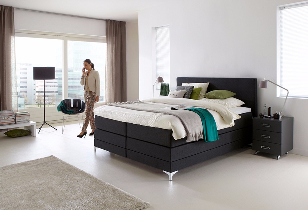Zwarte boxspring home 425-S