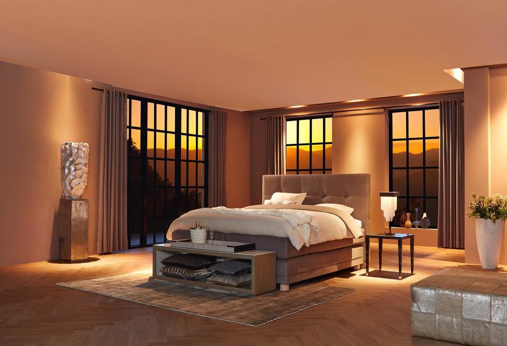 Bruine boxspring Diks Artesano