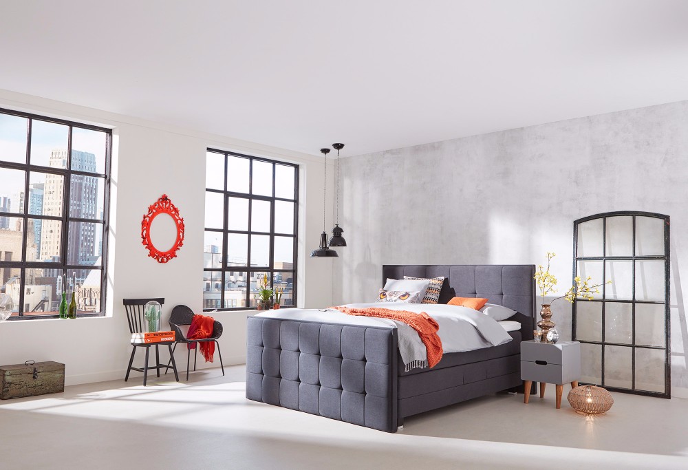 Grijze Boxspring Home 500