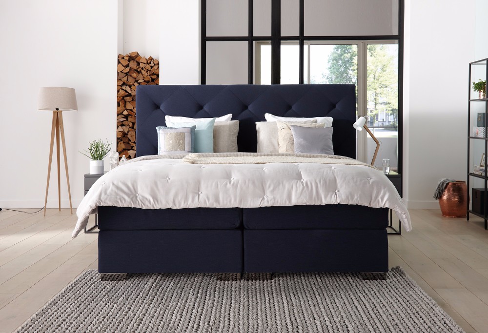 Blauwe boxspring Royal Superior