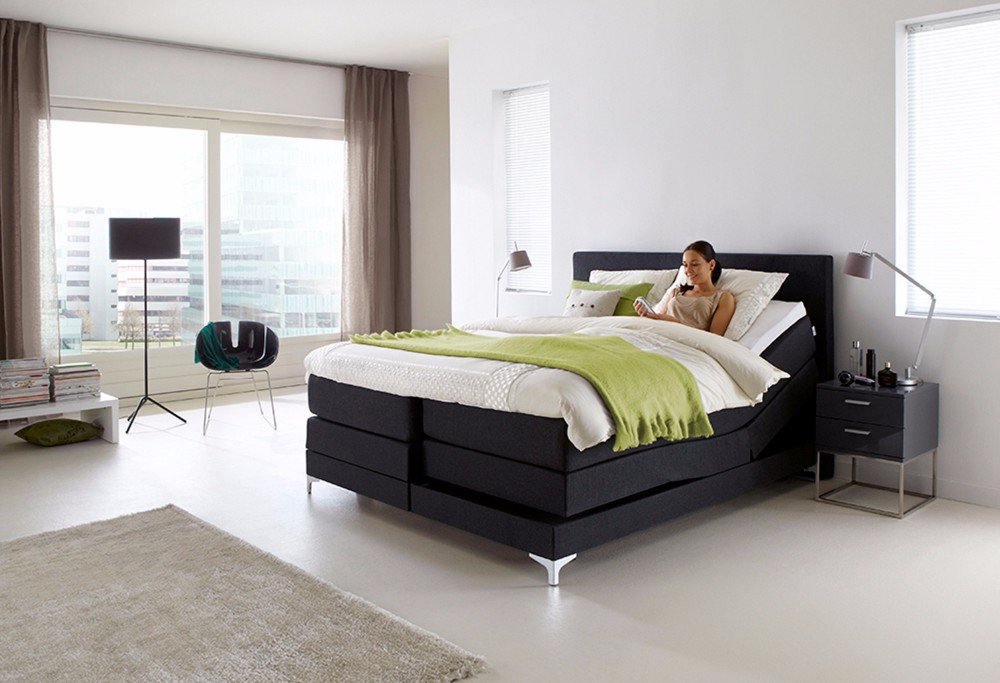Zwarte boxspring home 425-S