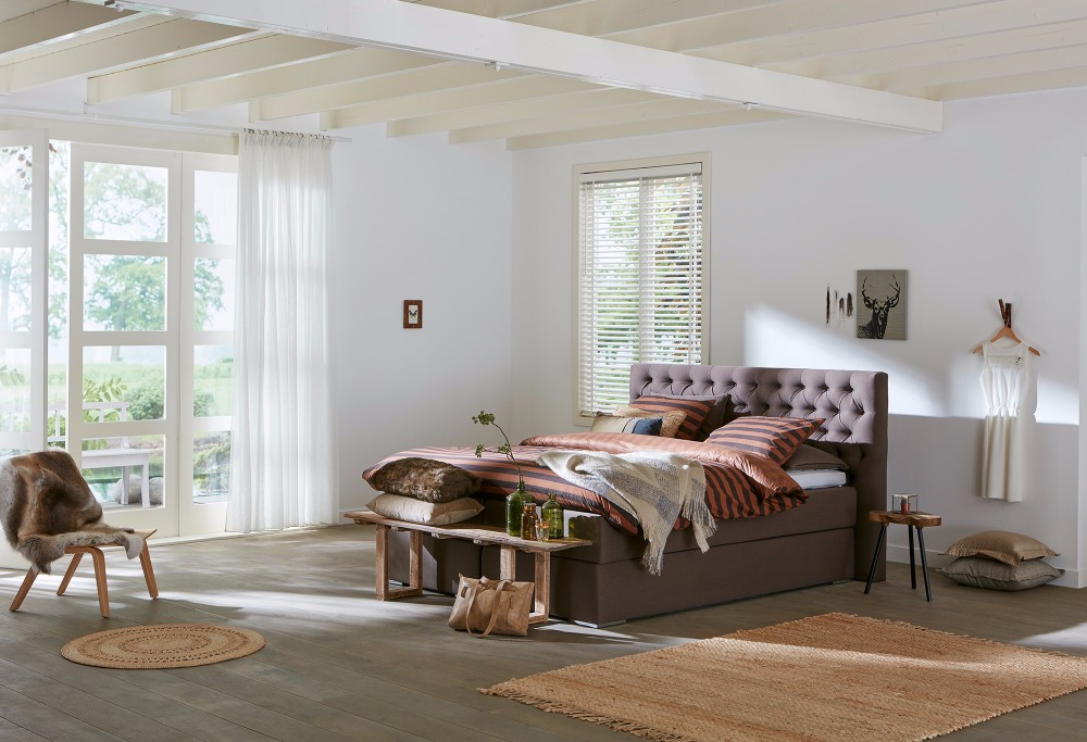 Bruine boxspring Capella Estelitto