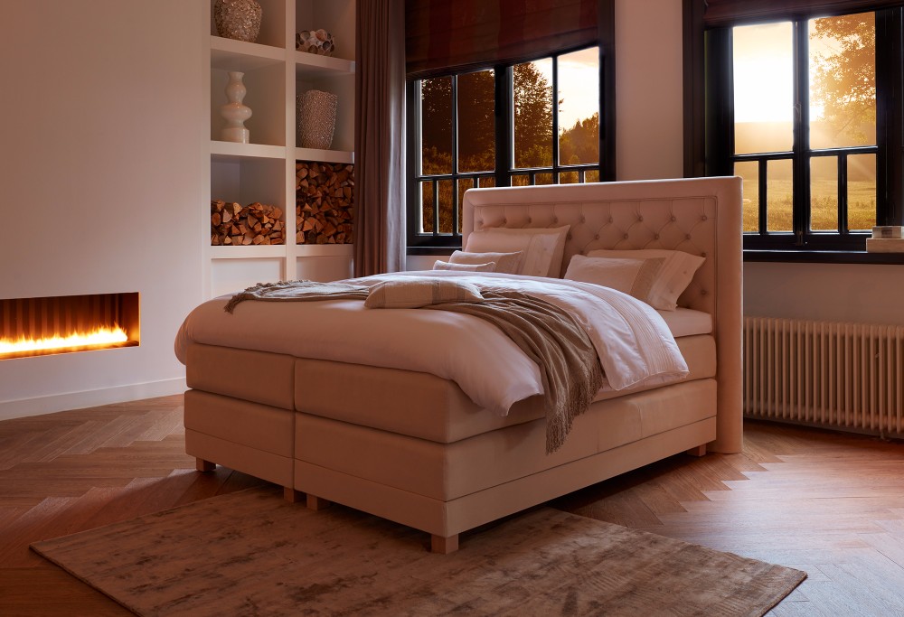 Beige boxspring Diks Cellini