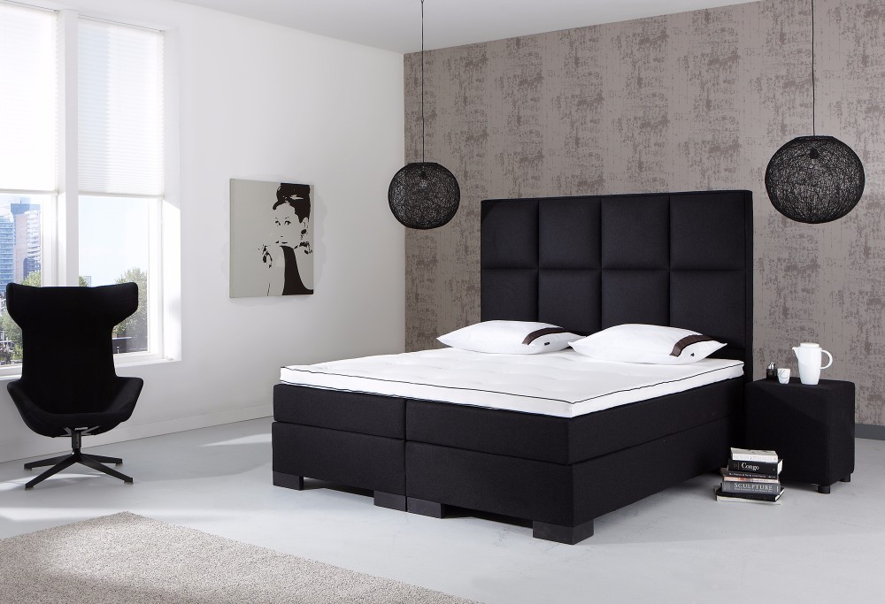 zwarte boxspring Night Atlanta