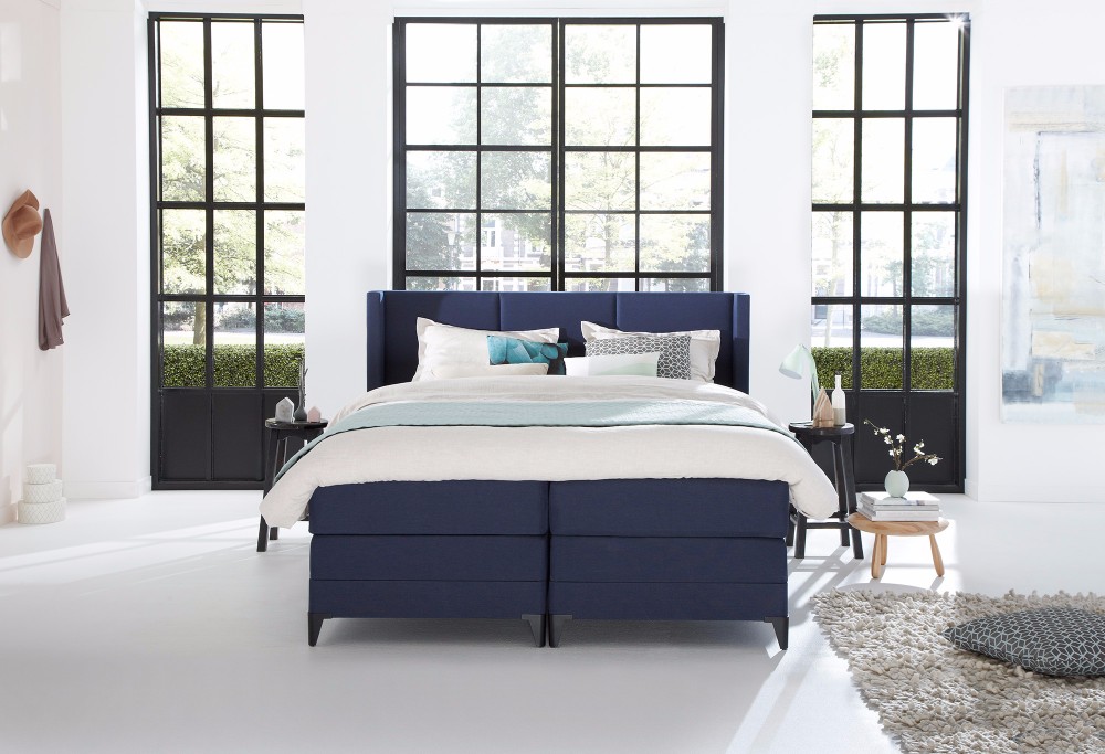 Blauwe boxspring Royal Phantom