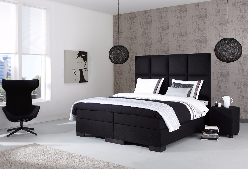 zwarte boxspring Night Atlanta