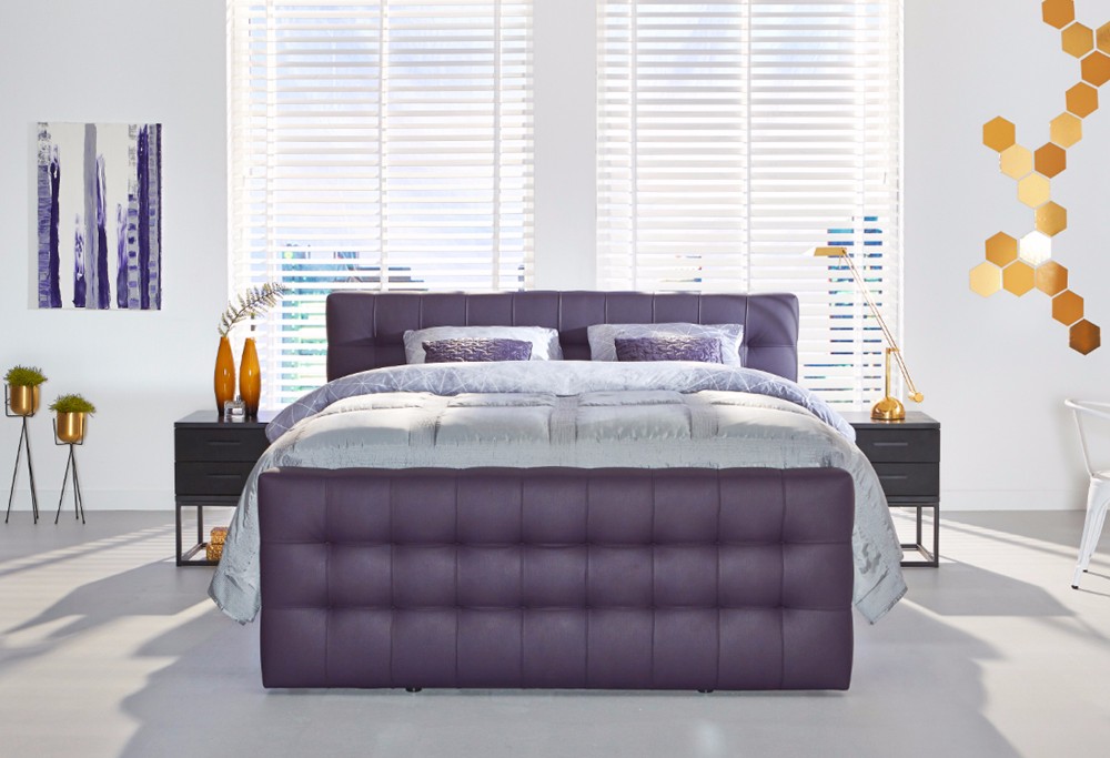 Paarse boxspring Night Sydney