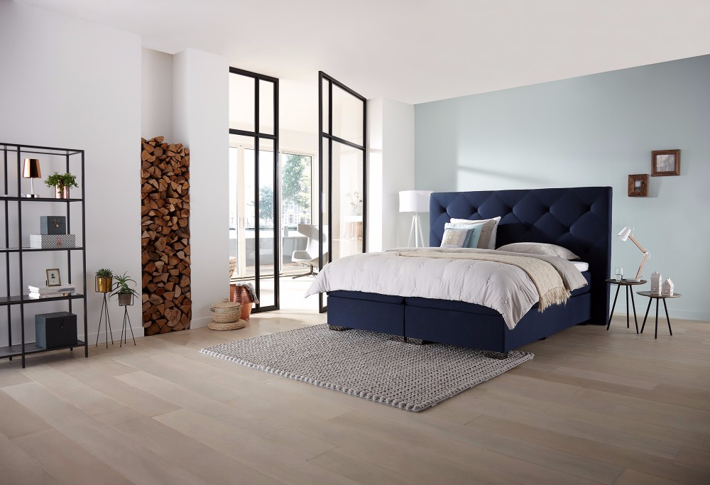 Blauwe boxspring Royal Superior