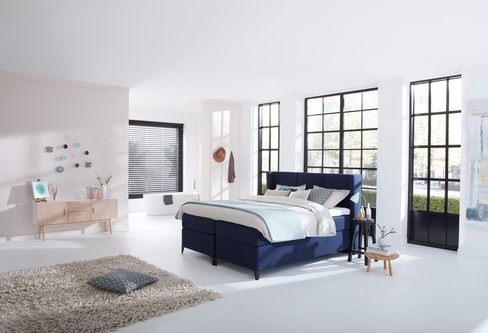 Blauwe boxspring Royal Phantom