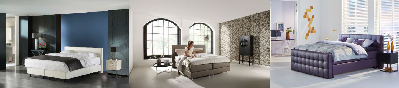 Boxspring Lederlook Banner | Swisssense.nl