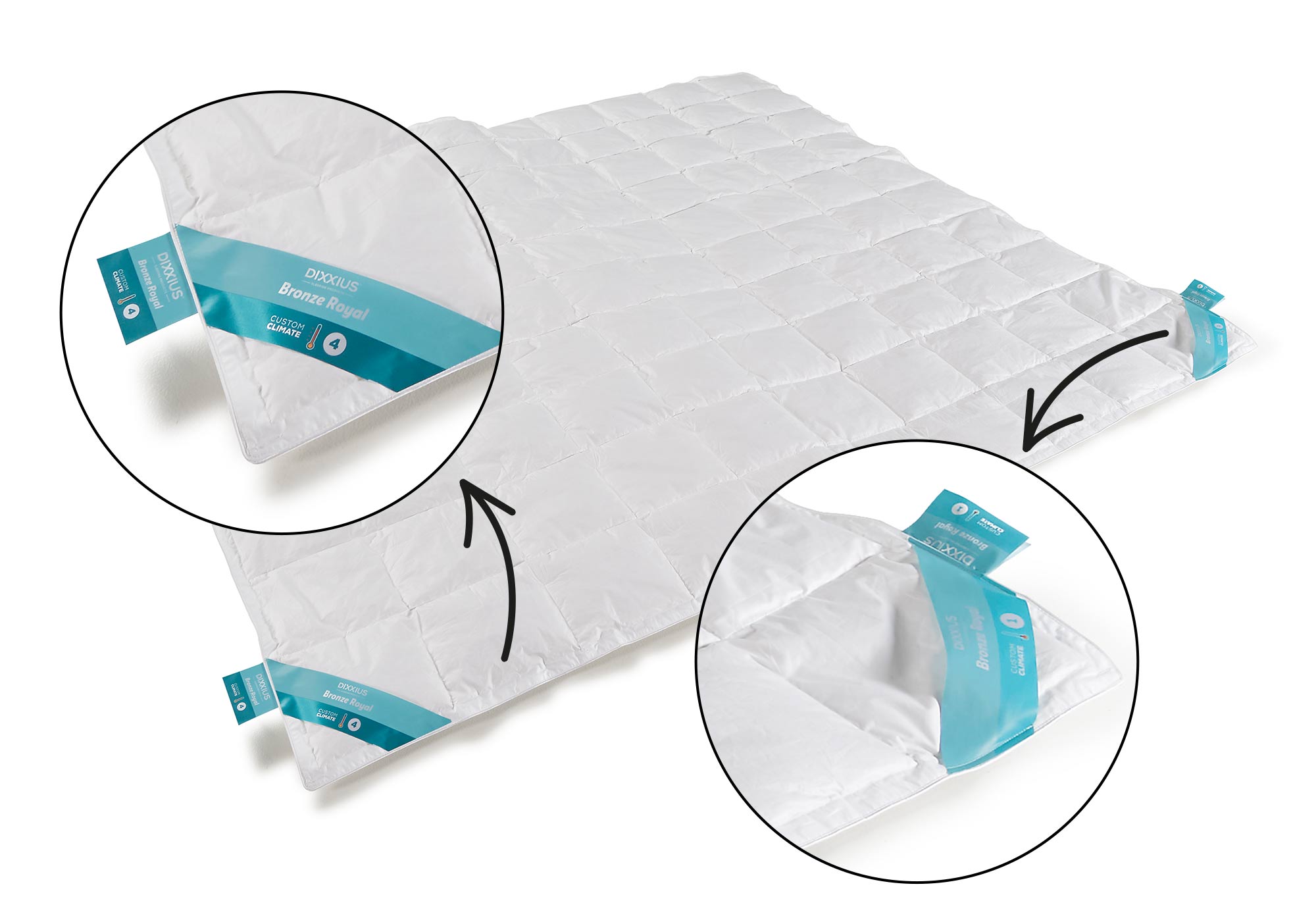 Dixxius Bronze Royal Custom Climate Partnerdekbed | Swiss Sense