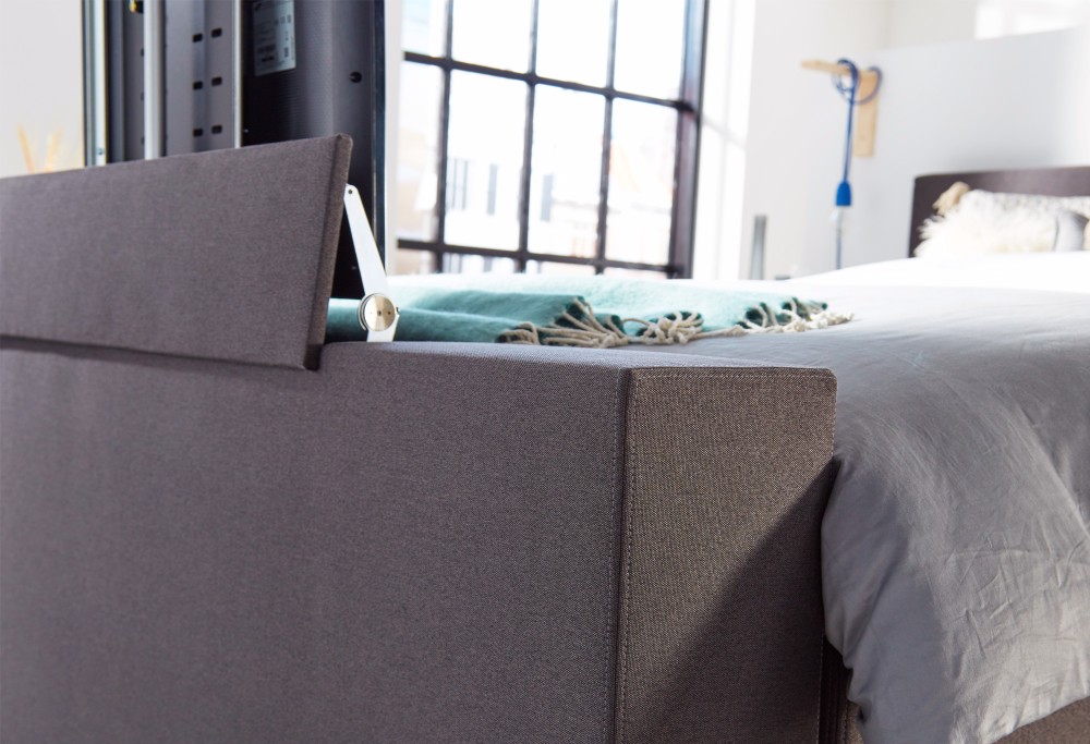 Grijze boxspring met tv lift | Home 350 -3