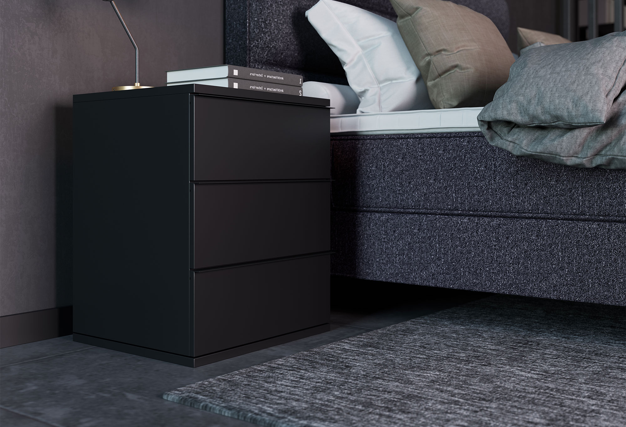 Boxspring Royal Luxor | Nachtkastje | Swiss Sense