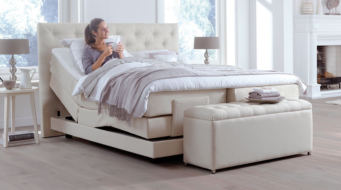 Witte Boxspring zelf samenstellen | Swisssense.nl