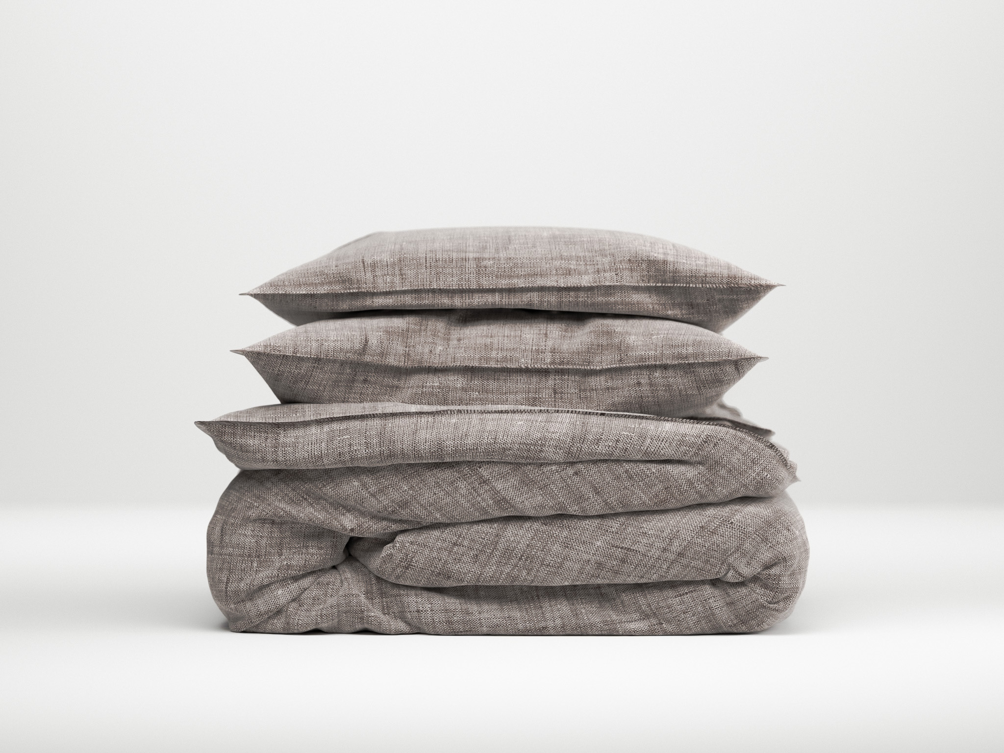 Zo!Home Lino Dekbedovertrek Chocolate Brown | Swiss Sense