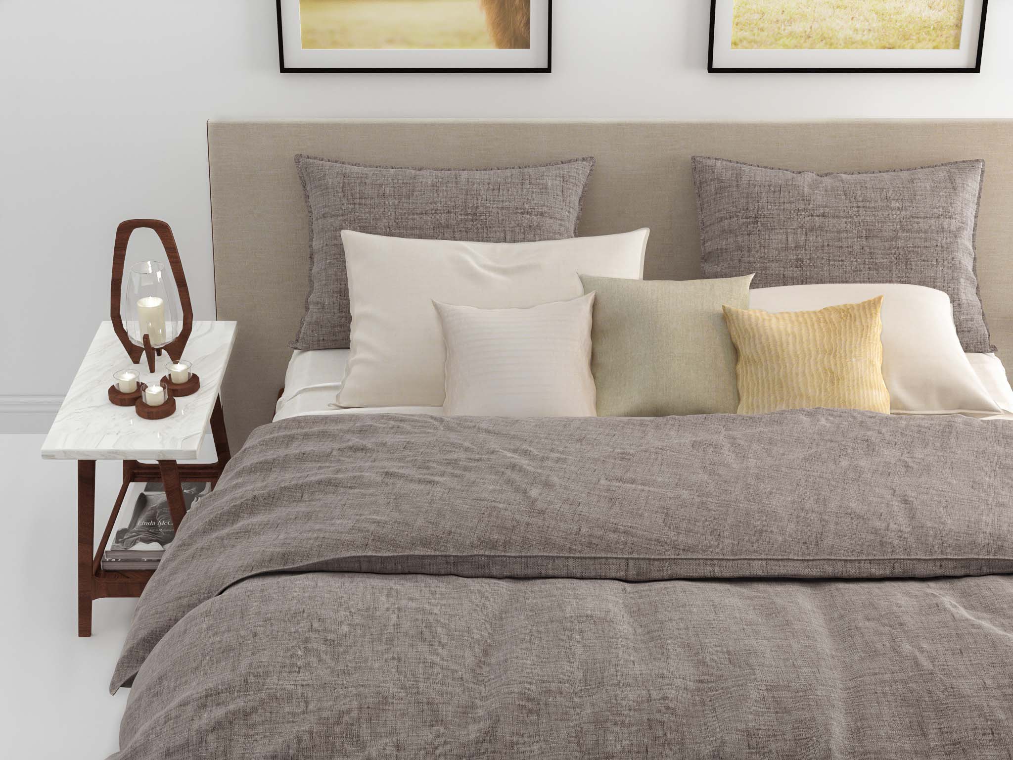 Zo!Home Lino Dekbedovertrek Chocolate Brown| Swiss Sense