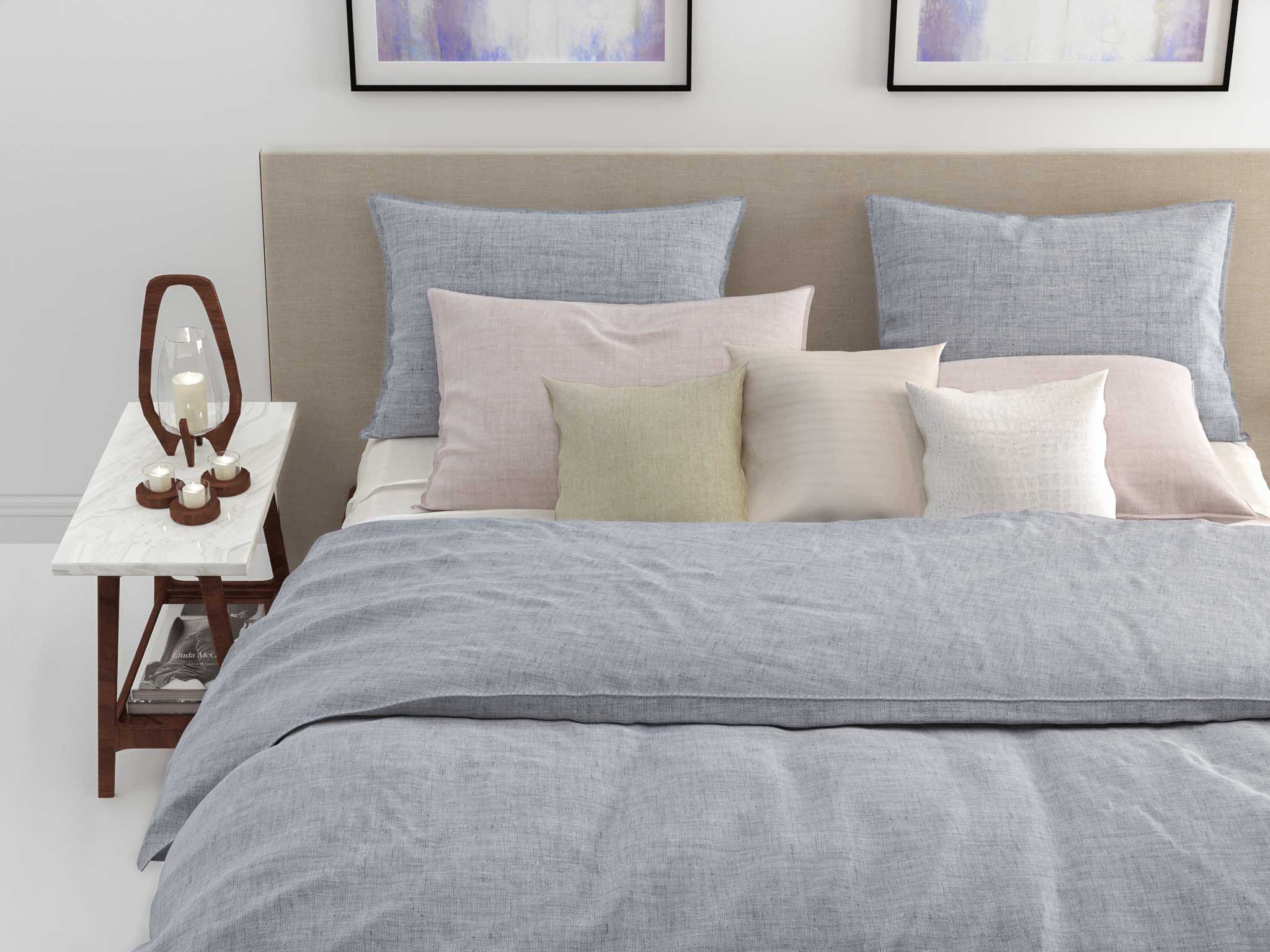 Zo!Home Lino Dekbedovertrek Denim Blue | Swiss Sense
