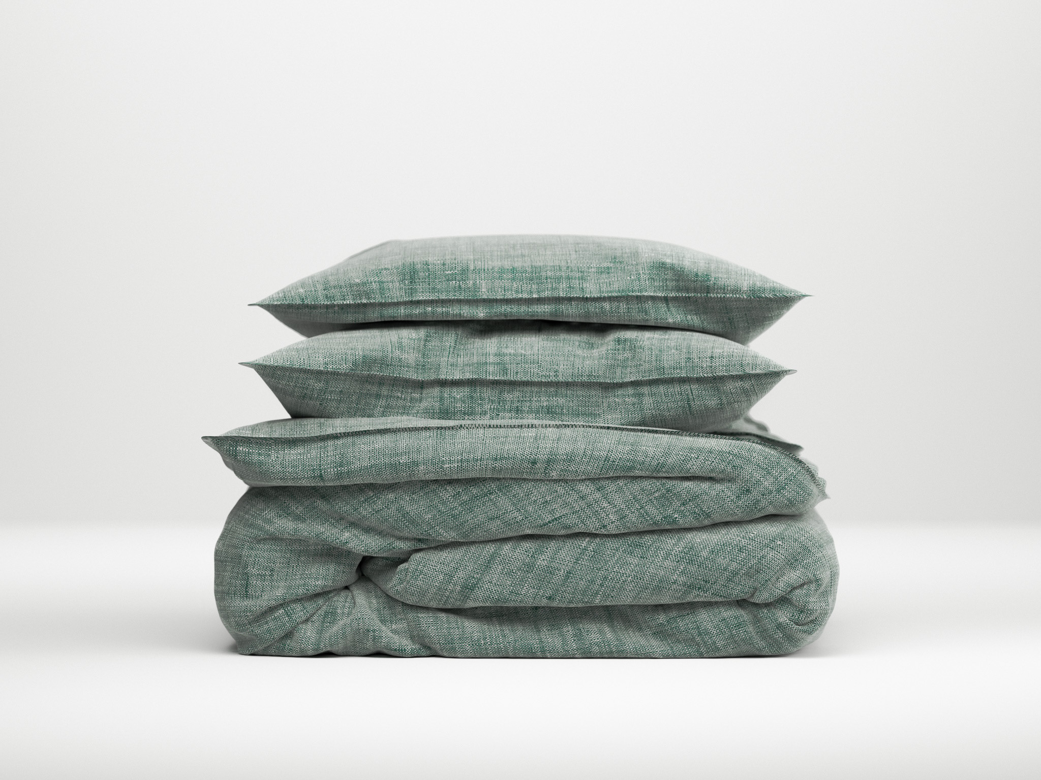 zo home dekbedovertrek lino emerald green 1 Zo!Home Lino Dekbedovertrek Emerald Green| Swiss Sense