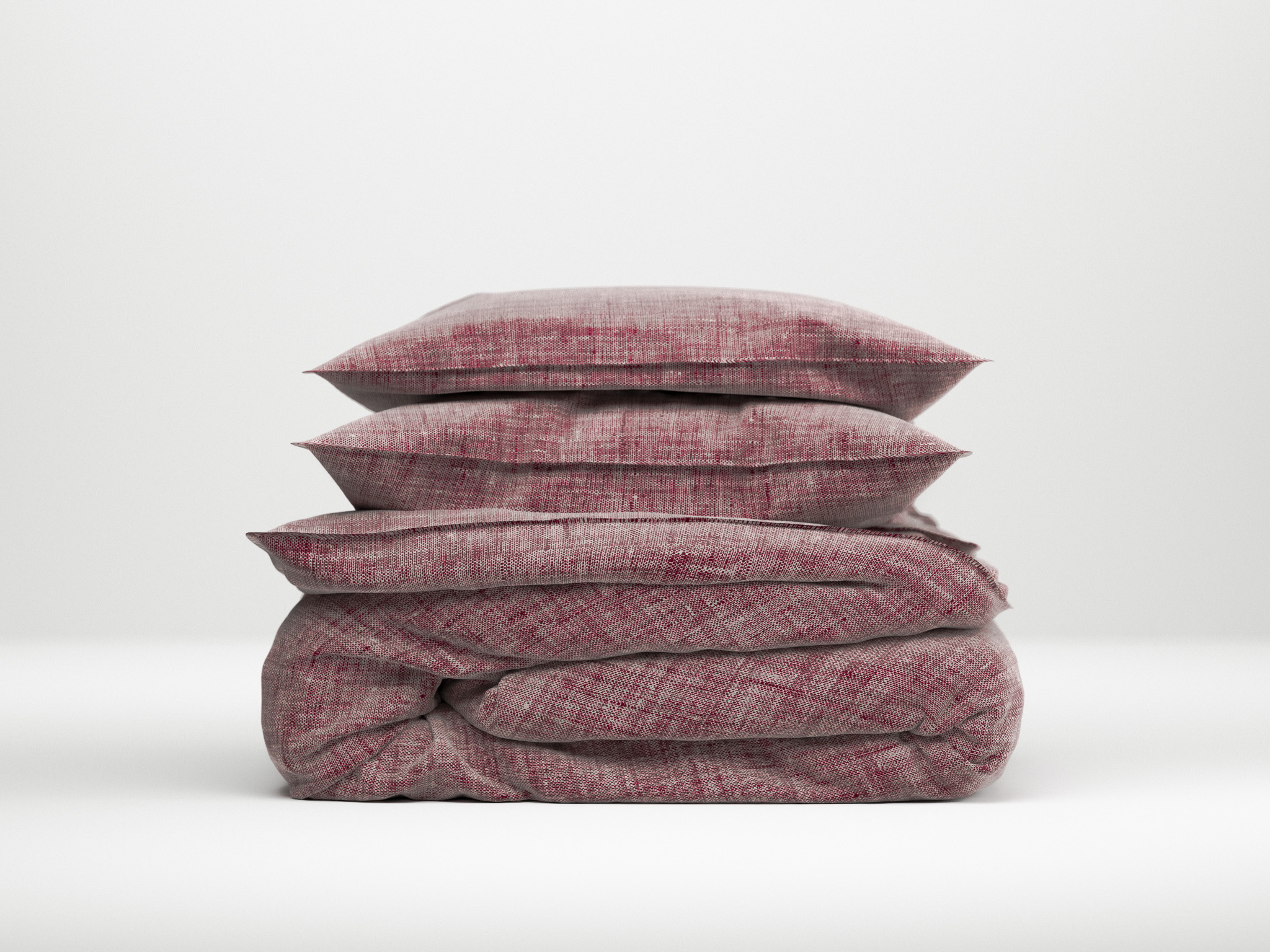 Zo!Home Lino Dekbedovertrek Wine Red| Swiss Sense