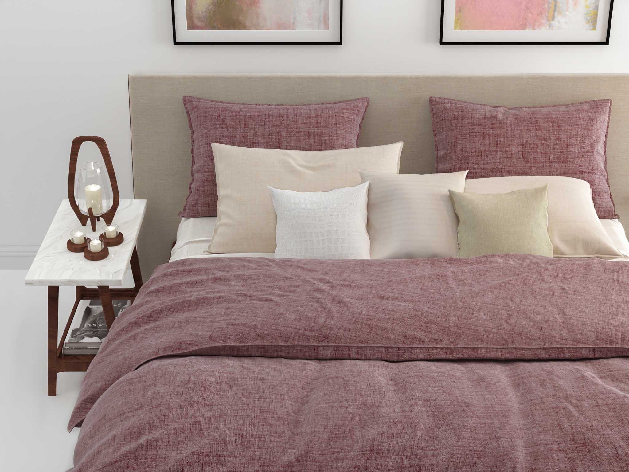 Zo!Home Lino Dekbedovertrek Wine Red| Swiss Sense
