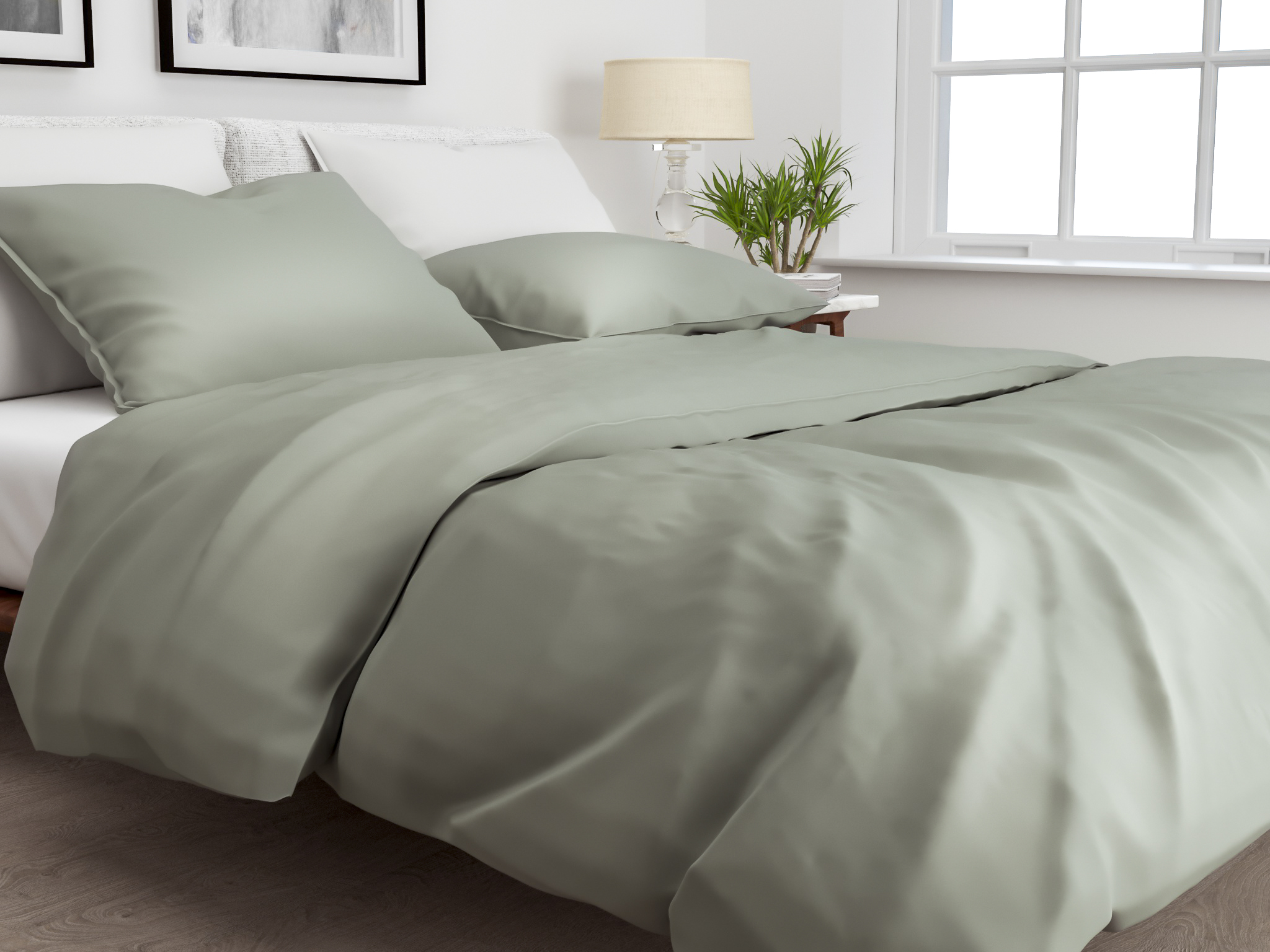 Zo!Home Lino Dekbedovertrek Iron Grey| Swiss Sense