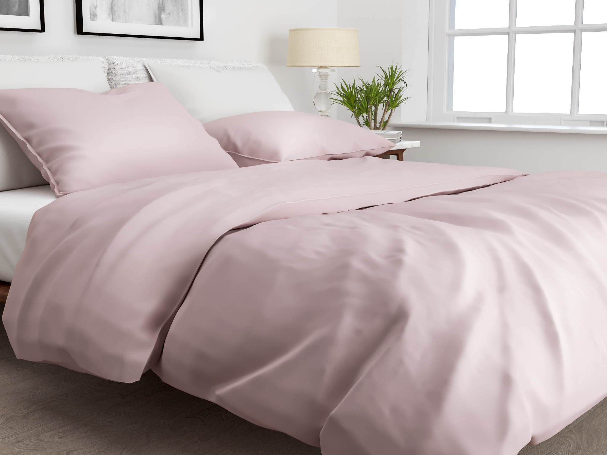 Zo!Home Lino Dekbedovertrek Shady Pink| Swiss Sense