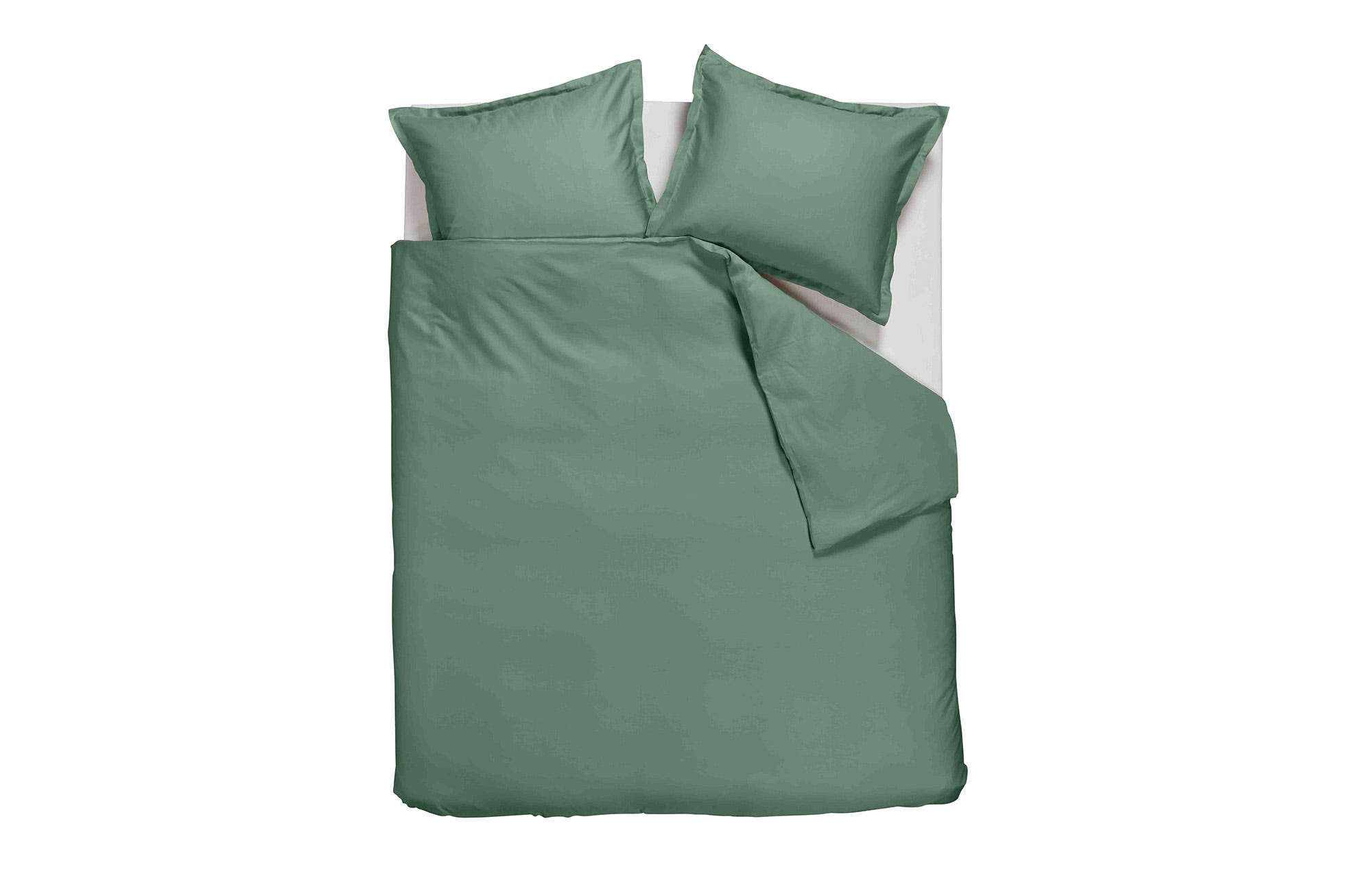 Ambiante Satin Dekbedovertrek Uni Green