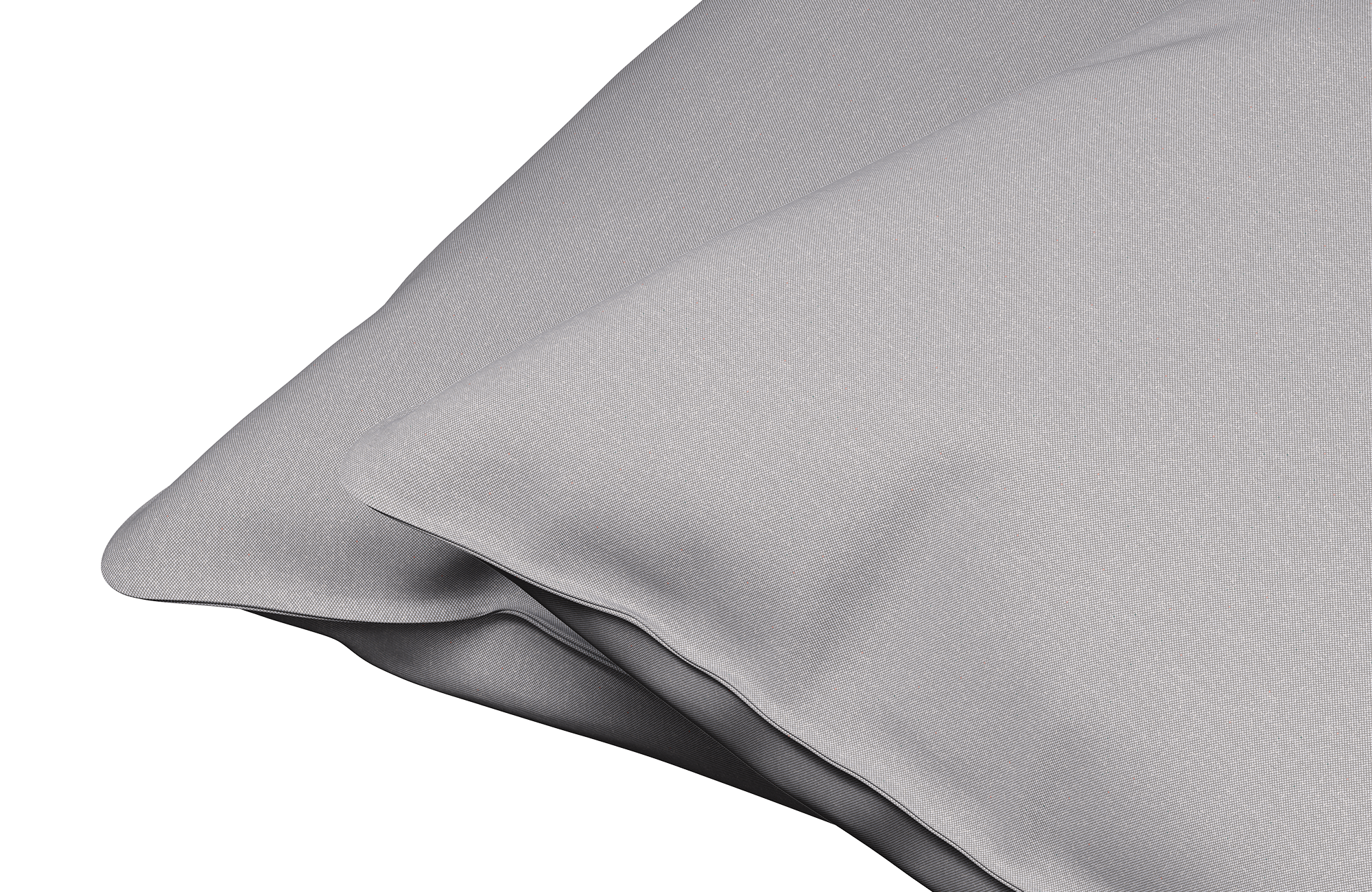Dixxius Kussenslopen Excellent Percale Katoen Light Grey (set van 2)