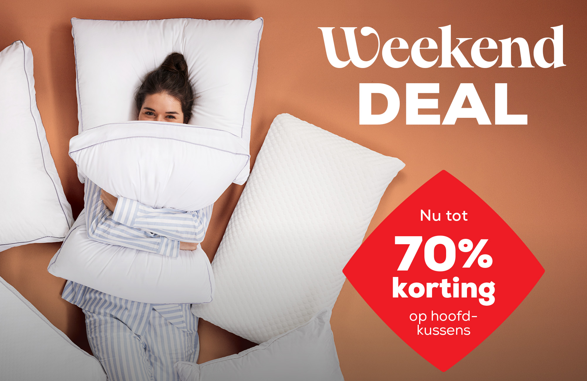 tot 70% korting op hoofdkussens
