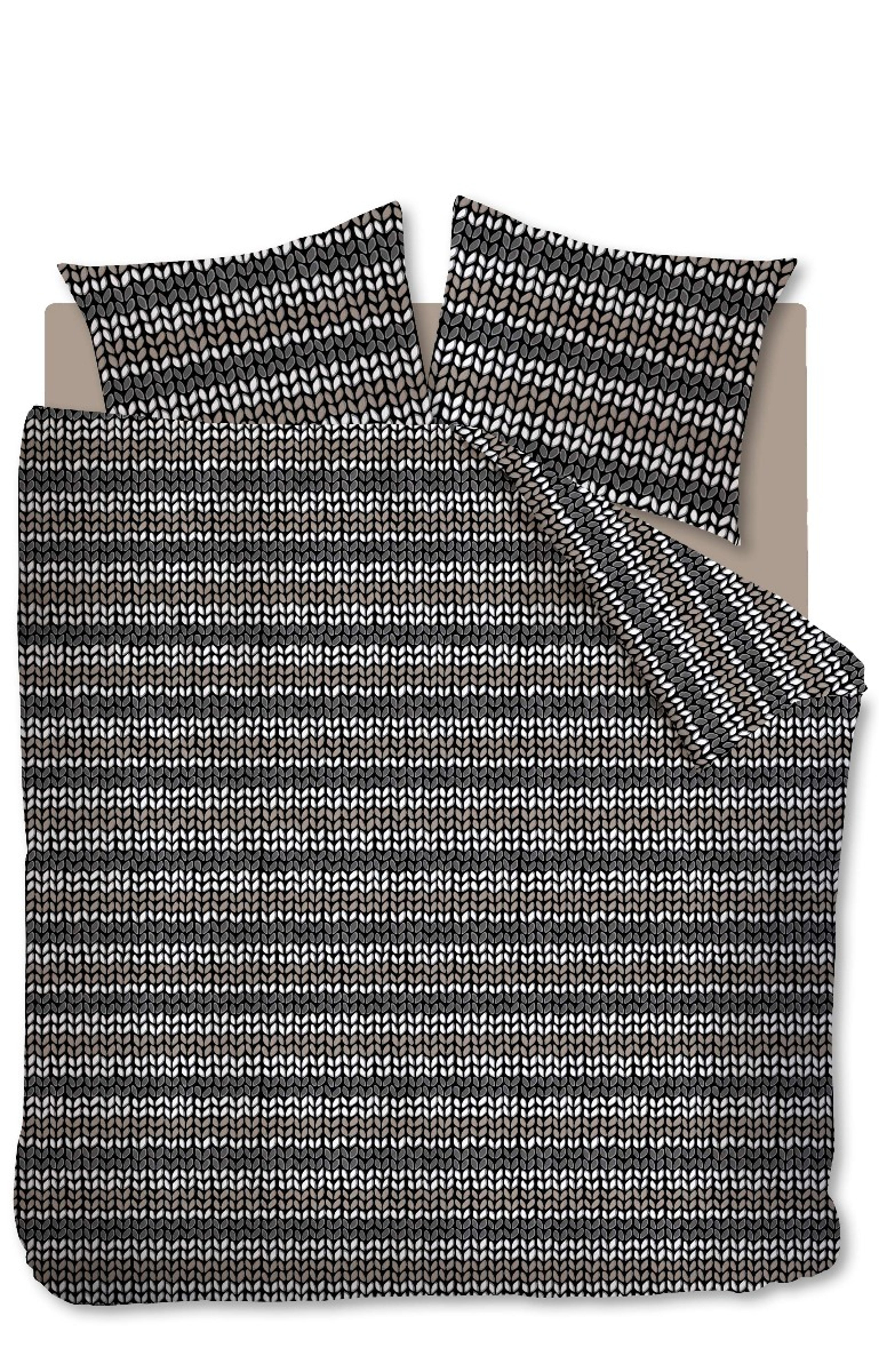 Ambiante Striped Knit Dekbedovertrek