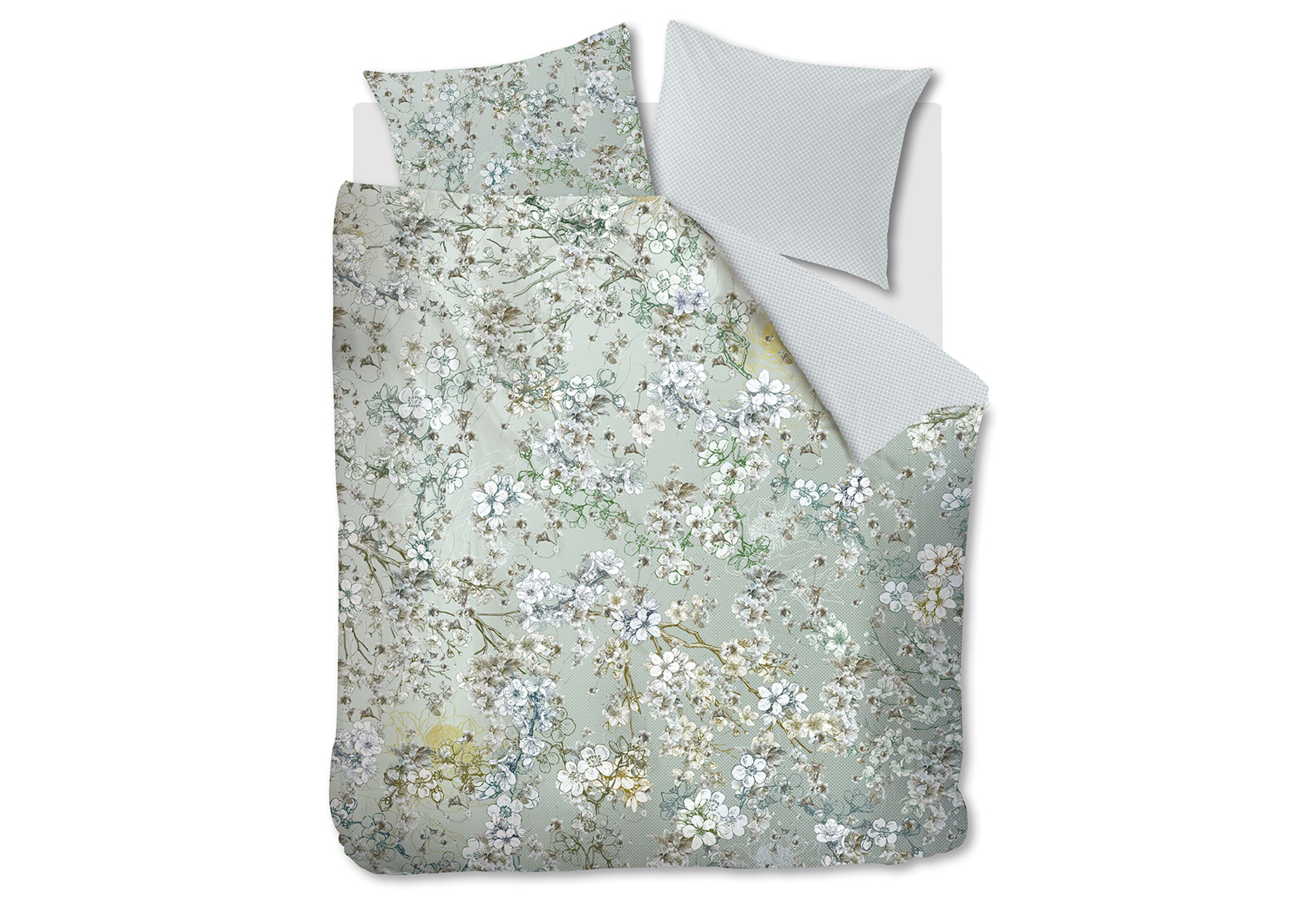 Kardol Fleurelle Dekbedovertrek Grey Green