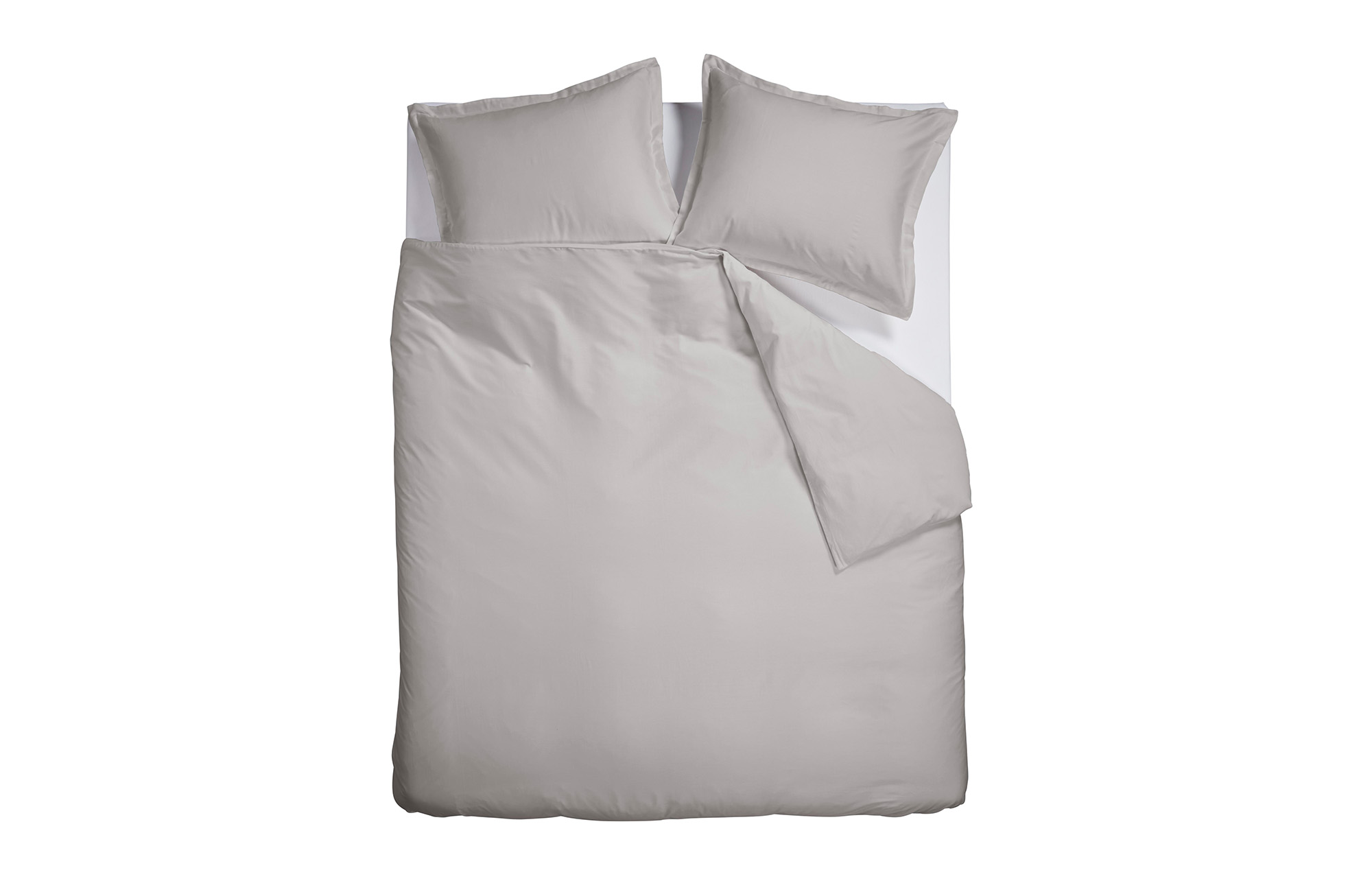 Ambiante Satin Dekbedovertrek Uni Grey