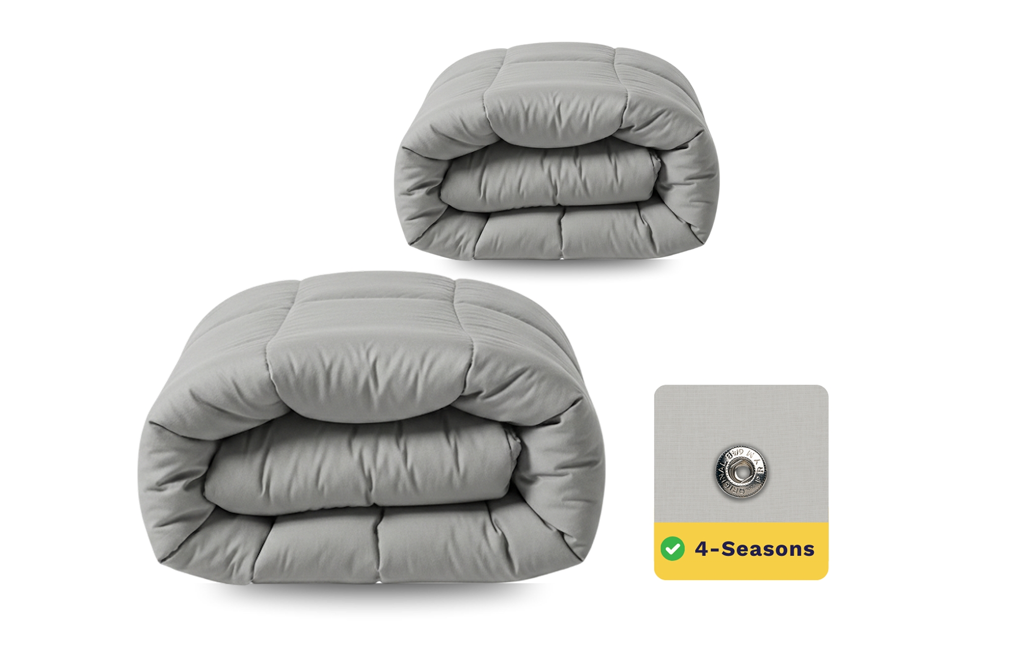 Zelesta Wonderbed Katoen Morning Grey - Dekbed zonder overtrek 4 seizoenen