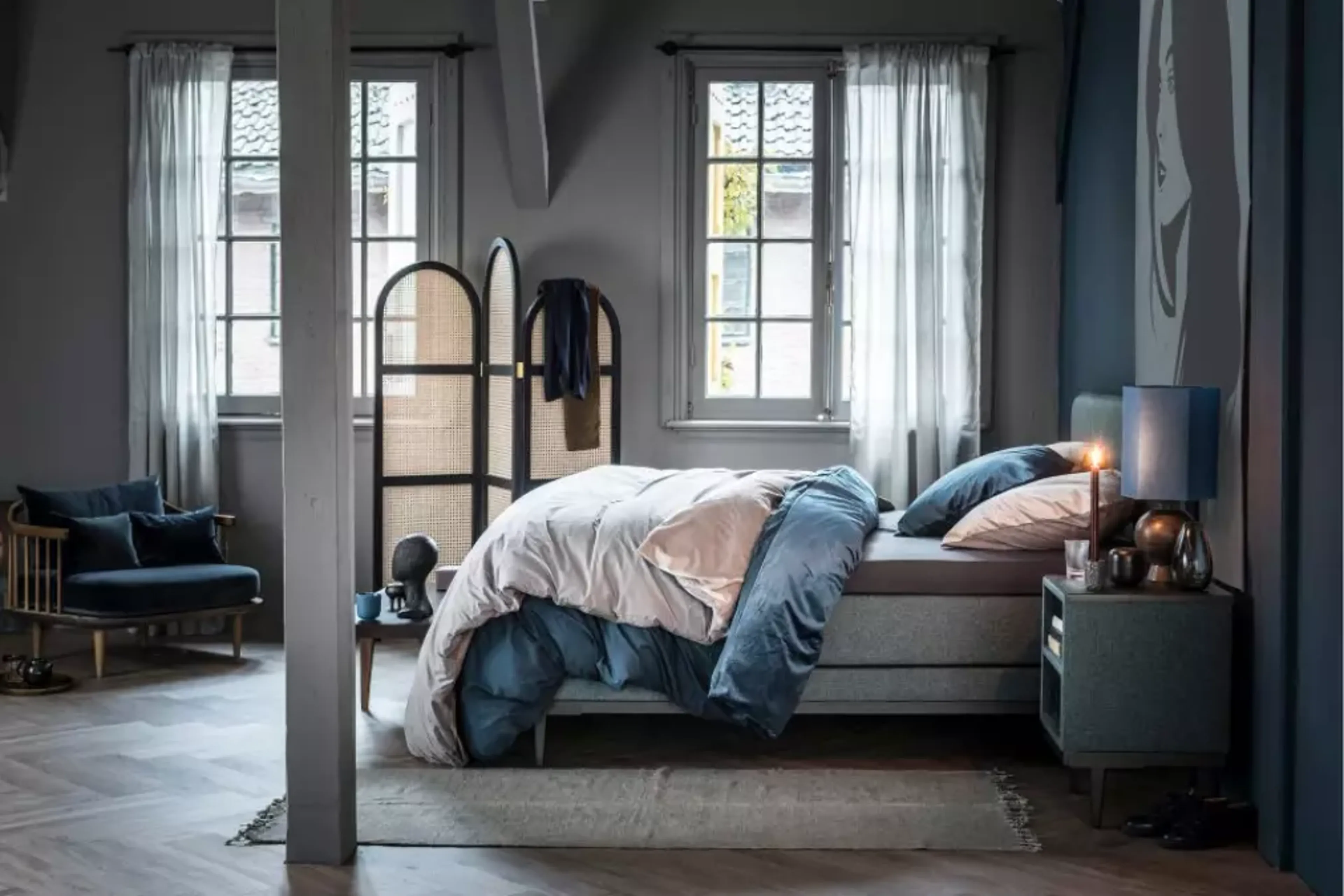Blauwe slaapkamer