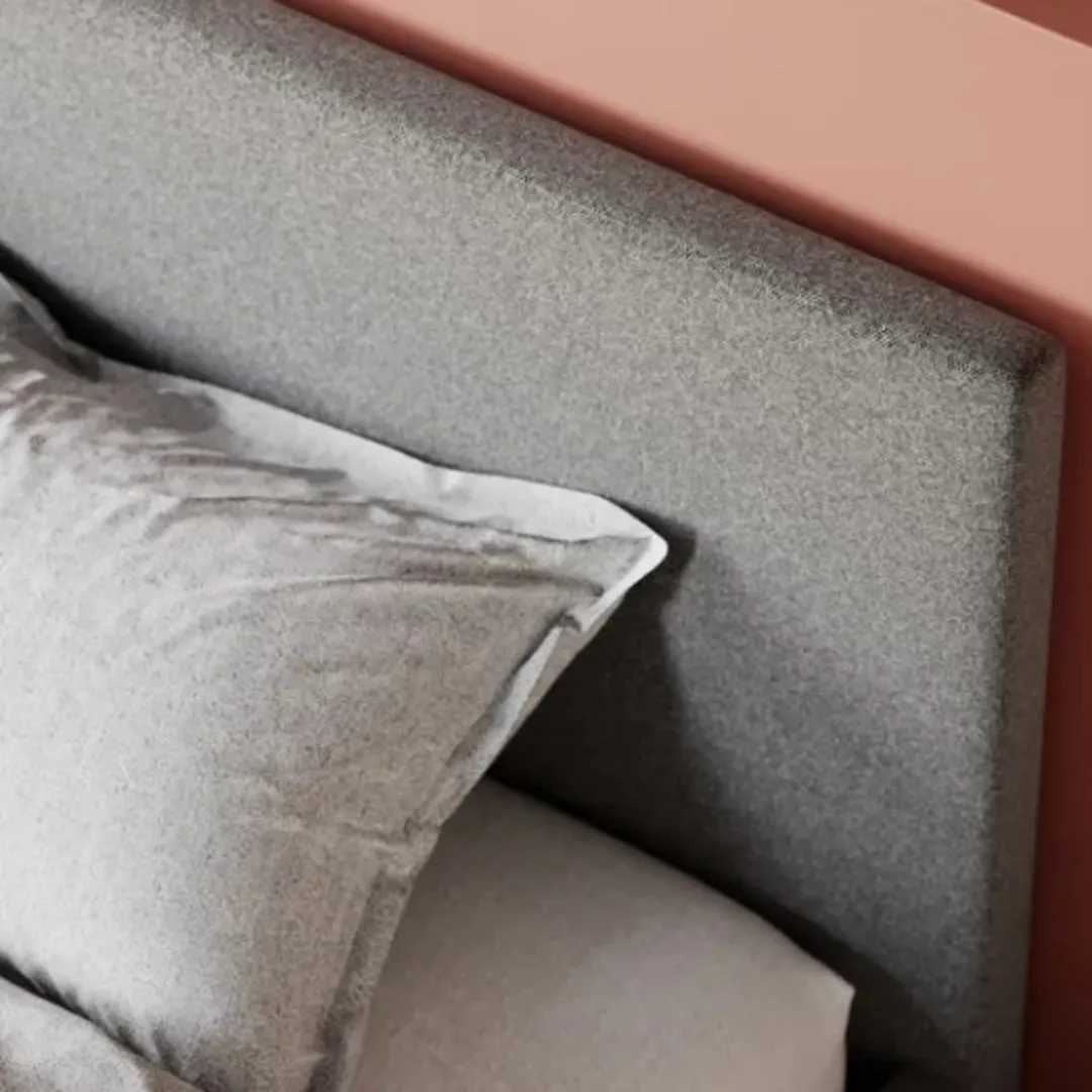 Strak gestoffeerd hoofdbord