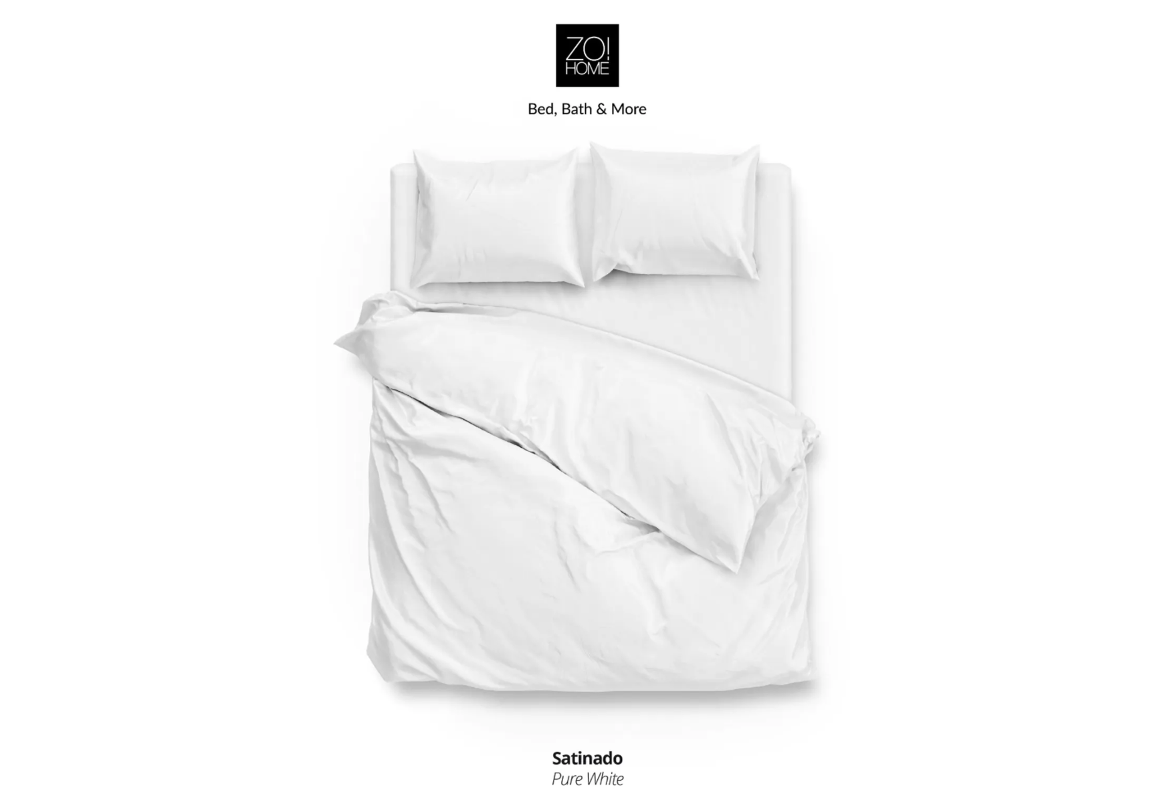 Zo!Home Satinado Dekbedovertrek White