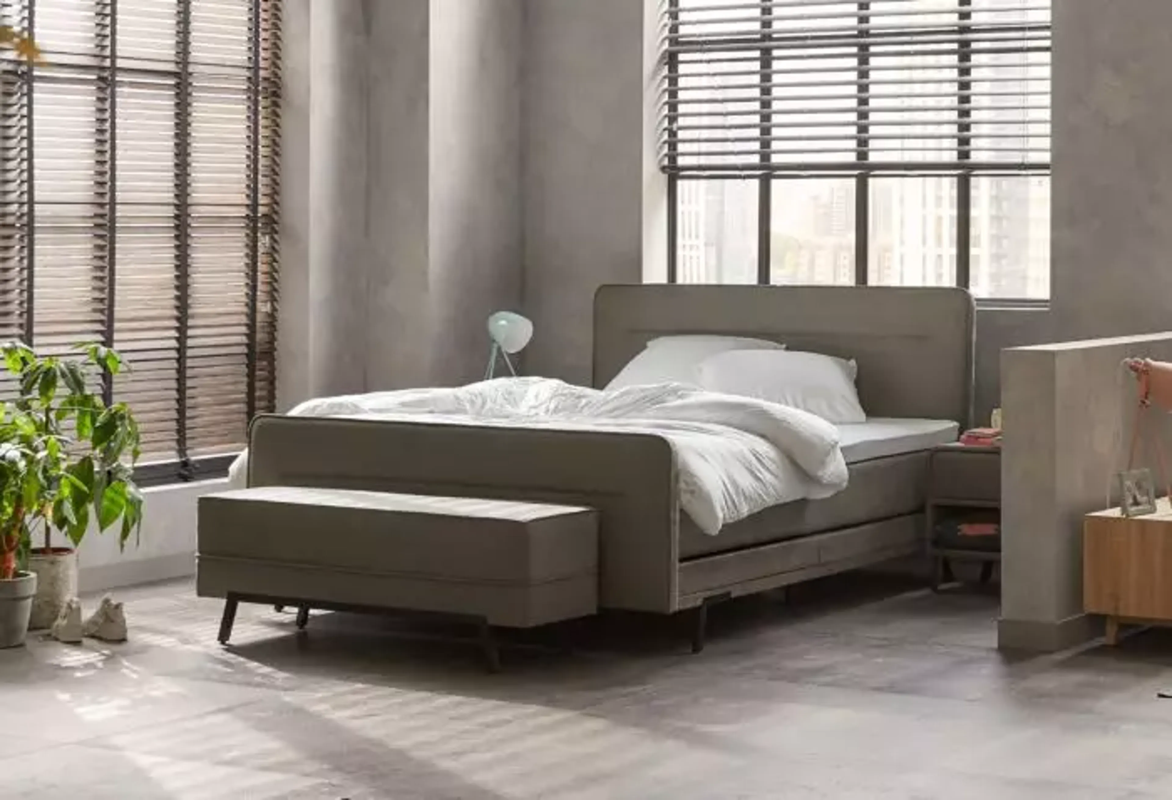 Boxspring met voetbord